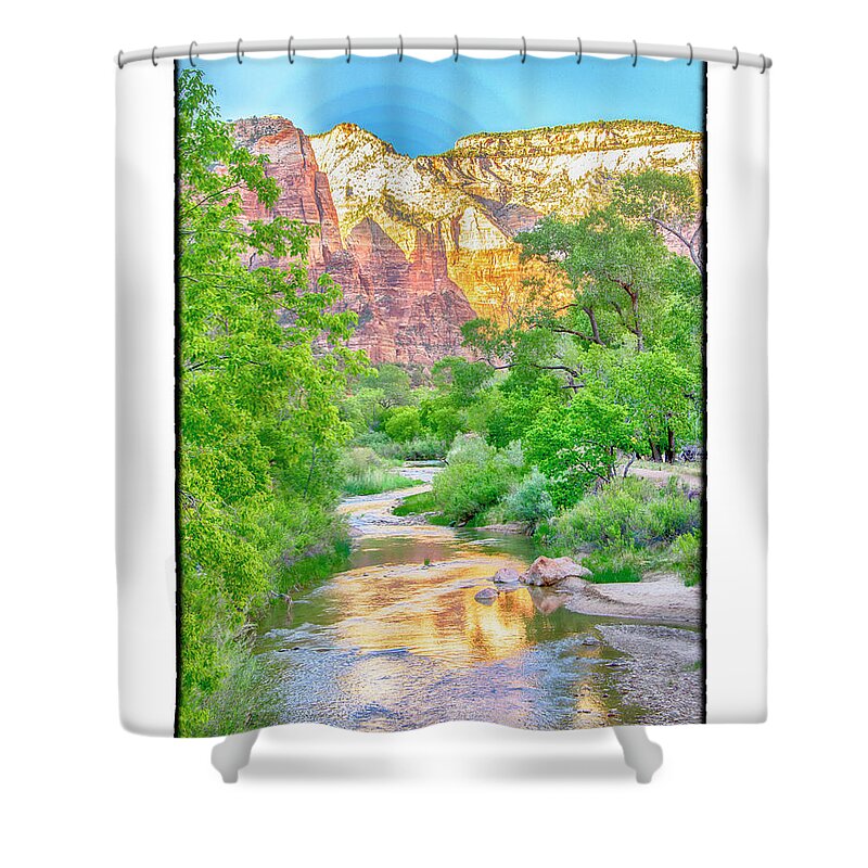 Water Shower Curtain featuring the photograph Gold Water by R Thomas Berner