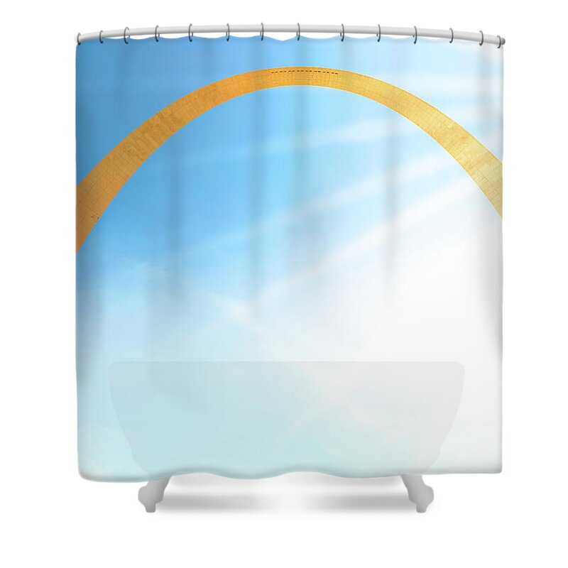 Gateway Arch Shower Curtain featuring the photograph Golden Arch by Spencer McDonald