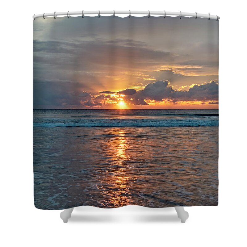 Beach Shower Curtain featuring the photograph Golden Dawn by Catherine Reading