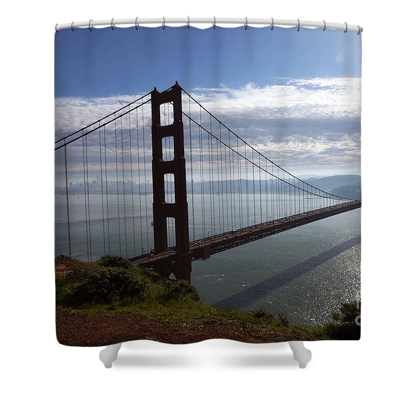 Golden Gate Bridge Shower Curtain featuring the photograph Golden Gate Bridge-2 by Steven Spak