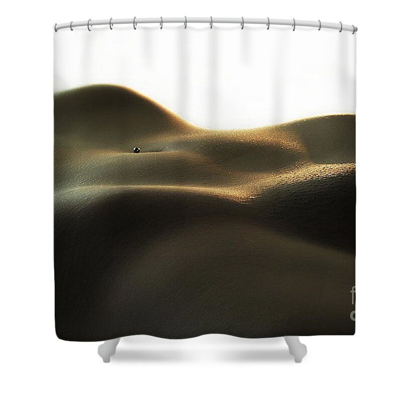 Artistic Shower Curtain featuring the photograph Golden sand dunes by Robert WK Clark