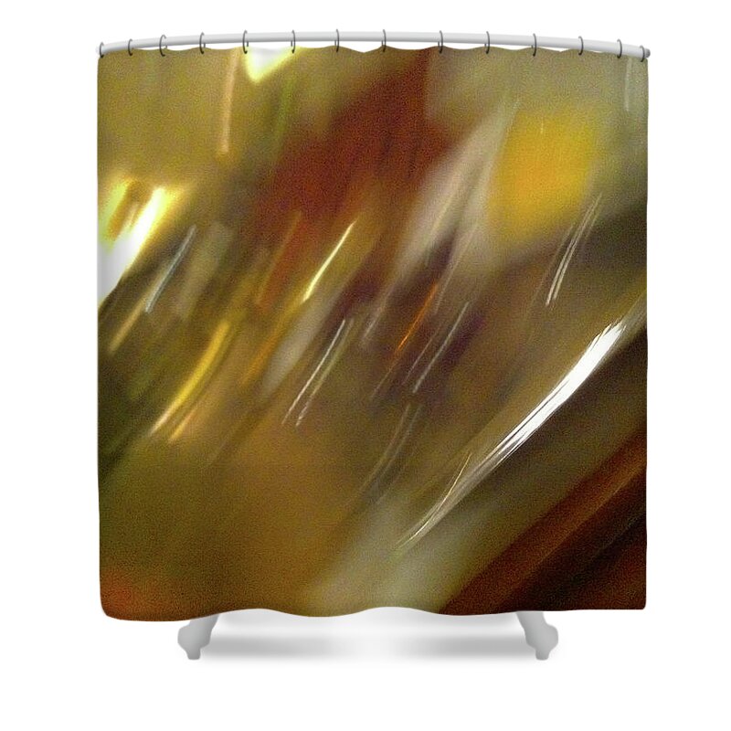 Abstract Shower Curtain featuring the photograph Golden Stars by Kathy Corday
