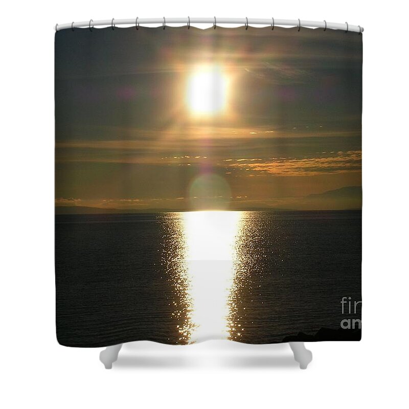 Golden Sunset Shower Curtain featuring the photograph Golden Sunset by Kim Prowse