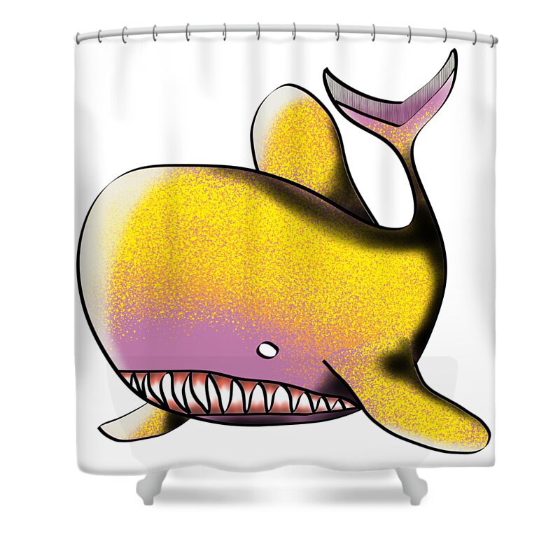 Goldfish Shower Curtain featuring the digital art Goldfish by Piotr Dulski
