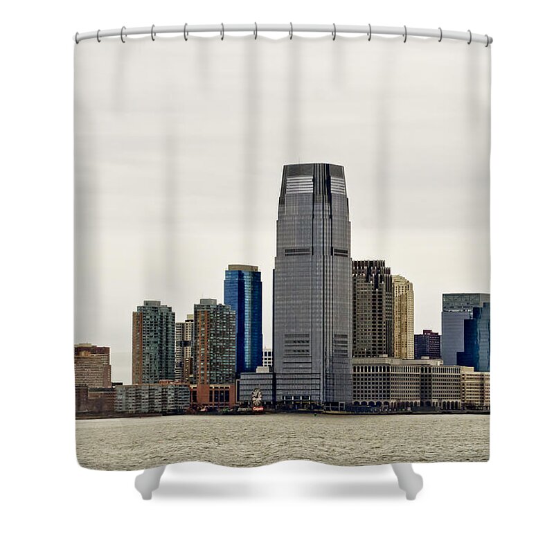 Goldman Sachs Shower Curtain featuring the photograph Goldman Sachs tower. by Elena Perelman