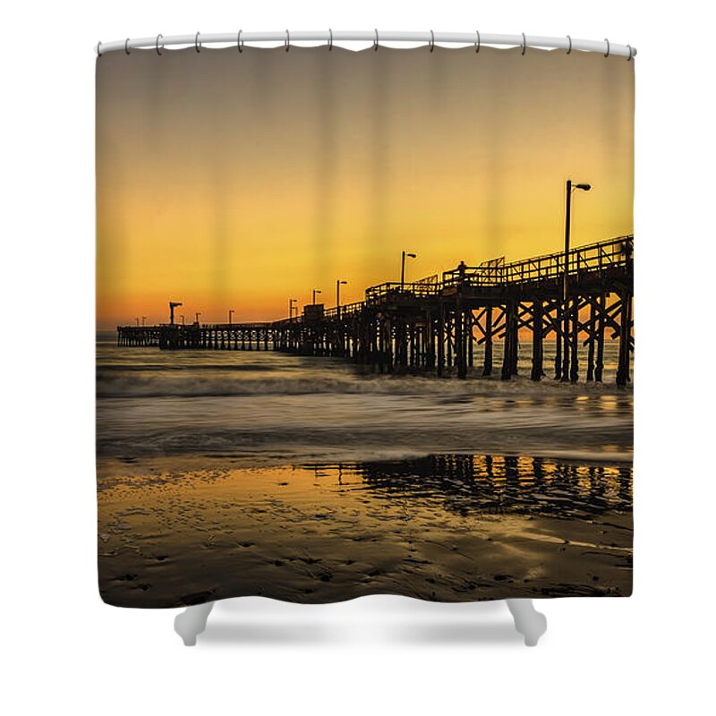 Goleta Sunset Shower Curtain featuring the photograph Goleta Sunset by Mitch Shindelbower