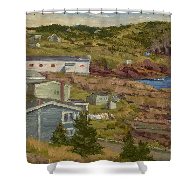 Seaside Shower Curtain featuring the painting Good Dry Day by Jane Thorpe