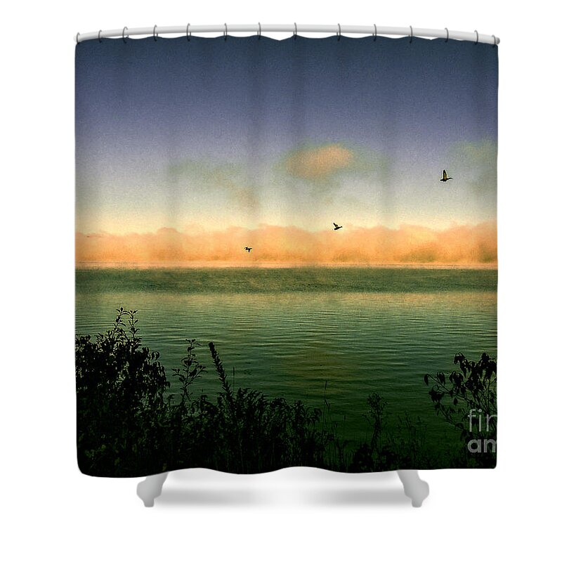 Lake Shower Curtain featuring the photograph Good Morning Lake Winnisquam by Mim White