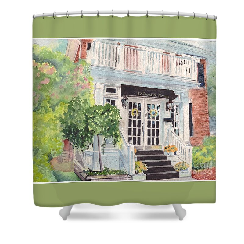 Watercolour Shower Curtain featuring the painting Good Neighbours by Daniela Easter