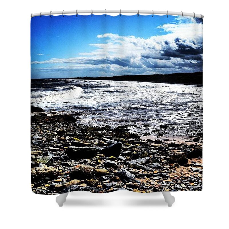 Surf Shower Curtain featuring the photograph Good Sight Watching The Clouds Clear by Richard Atkin