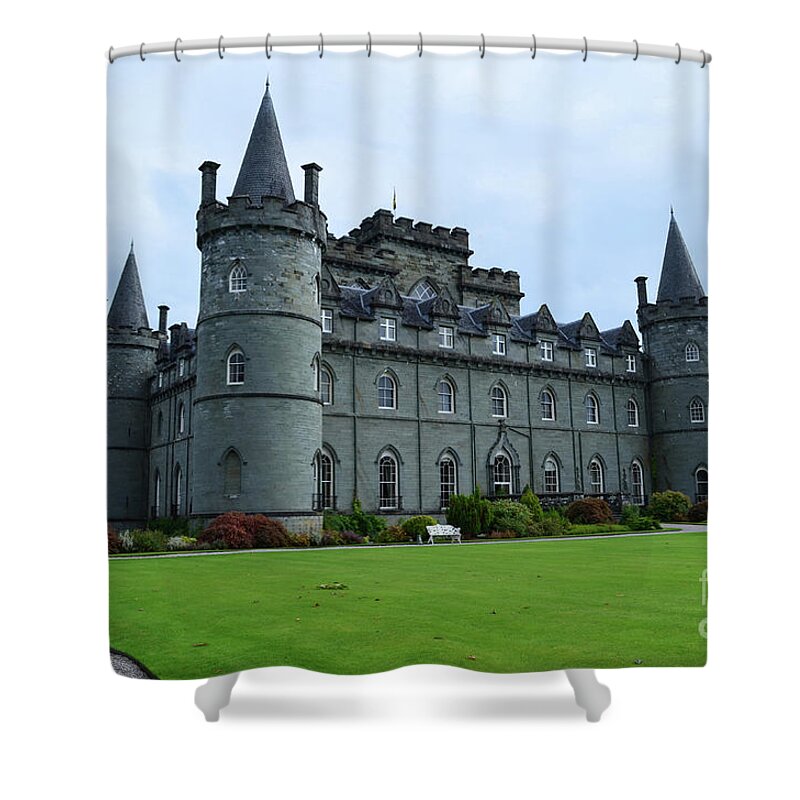 Inveraray Castle Shower Curtain featuring the photograph Gorgeous View of Inveraray Castle by DejaVu Designs