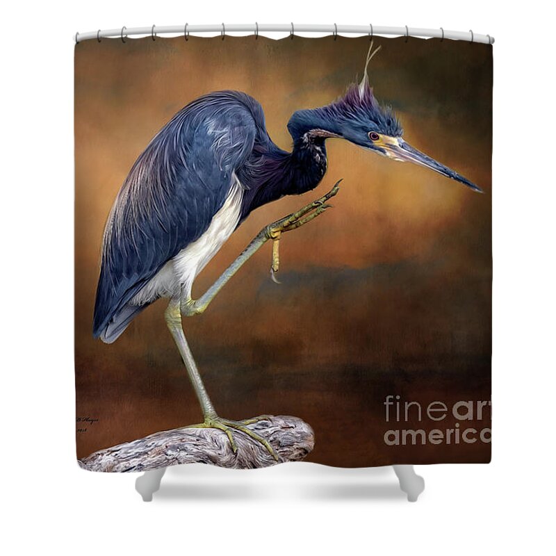 Birds Shower Curtain featuring the photograph Gotta Scratch That Itch by DB Hayes