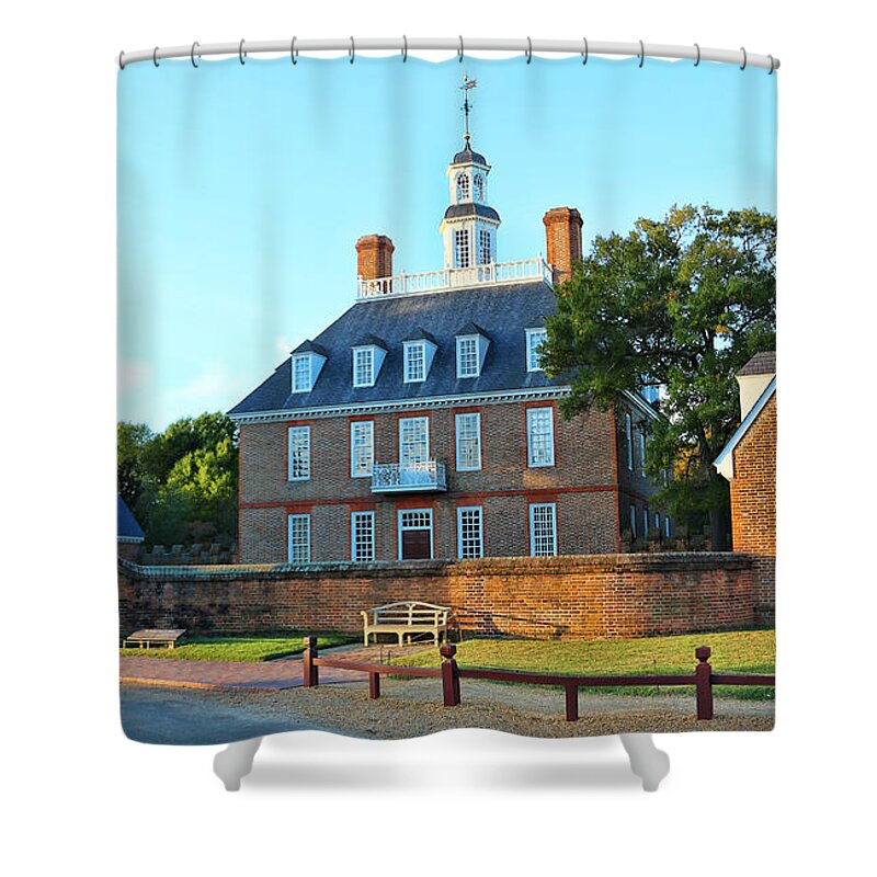 Governor's Palace Shower Curtain featuring the photograph Governors Palace Colonial Williamsburg 4808 by Jack Schultz