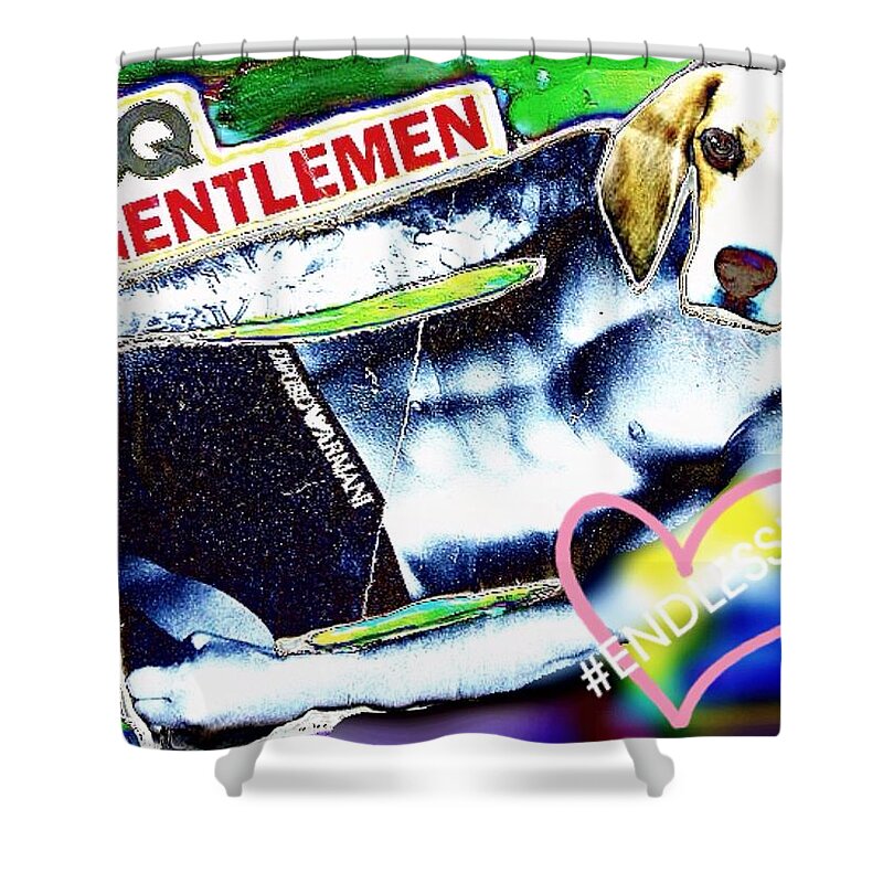 #lisa Shower Curtain featuring the photograph GQ Gentle Dog by Lisa Piper