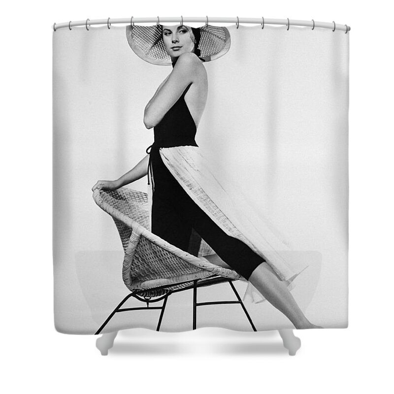 Hollywood Stars Celebrity Shower Curtain featuring the photograph Grace Kelly Need I say More by Peter Nowell