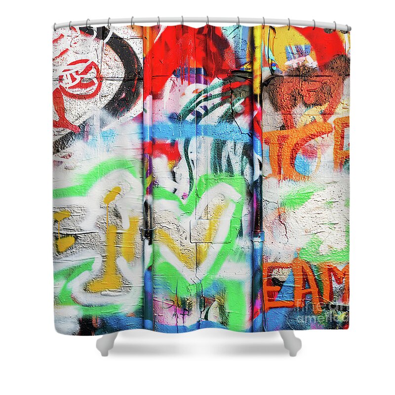 Graffiti Shower Curtain featuring the photograph Graffiti 2 by Delphimages Photo Creations