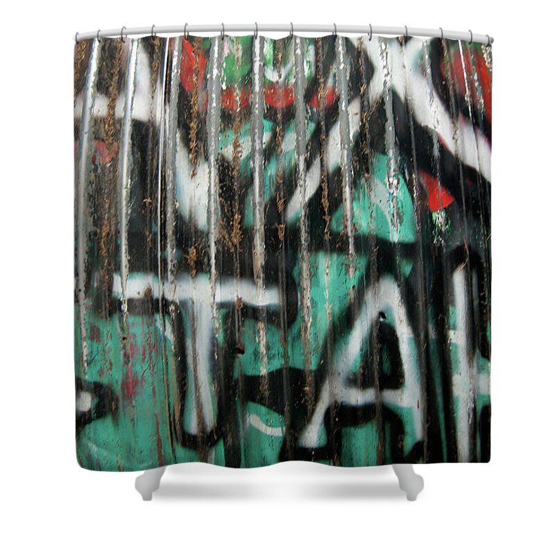 Graffiti Shower Curtain featuring the photograph Graffiti Abstract 1 by Jani Freimann