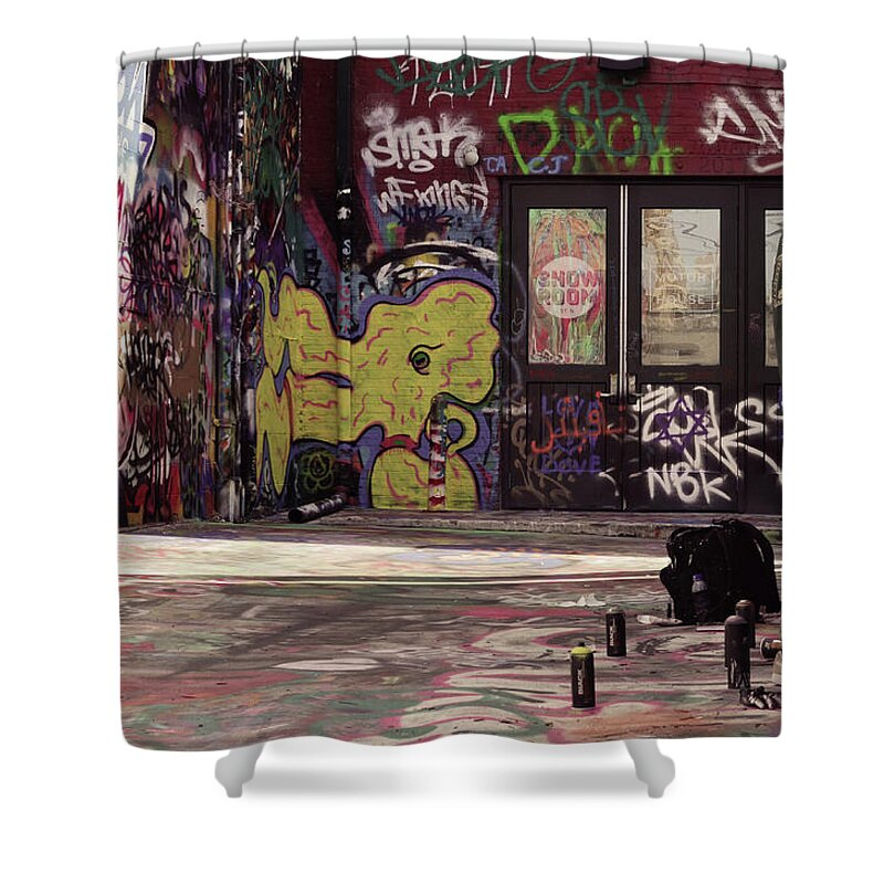 Graffiti Shower Curtain featuring the photograph Graffiti Alley by La Dolce Vita