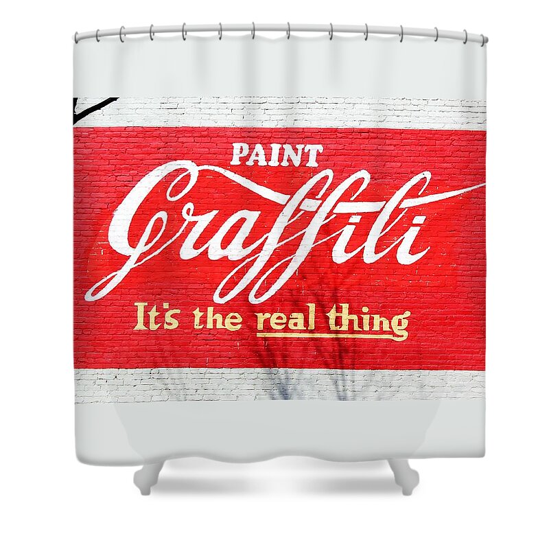 Photo For Sale Shower Curtain featuring the photograph Graffiti by Robert Wilder Jr