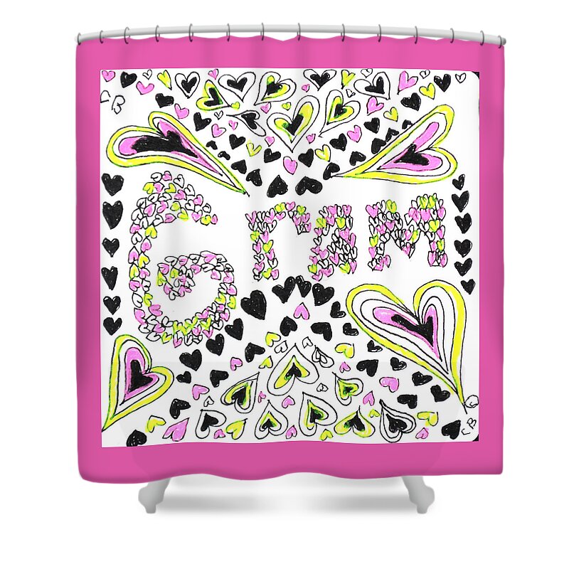 Caregiver Shower Curtain featuring the drawing Gram by Carole Brecht