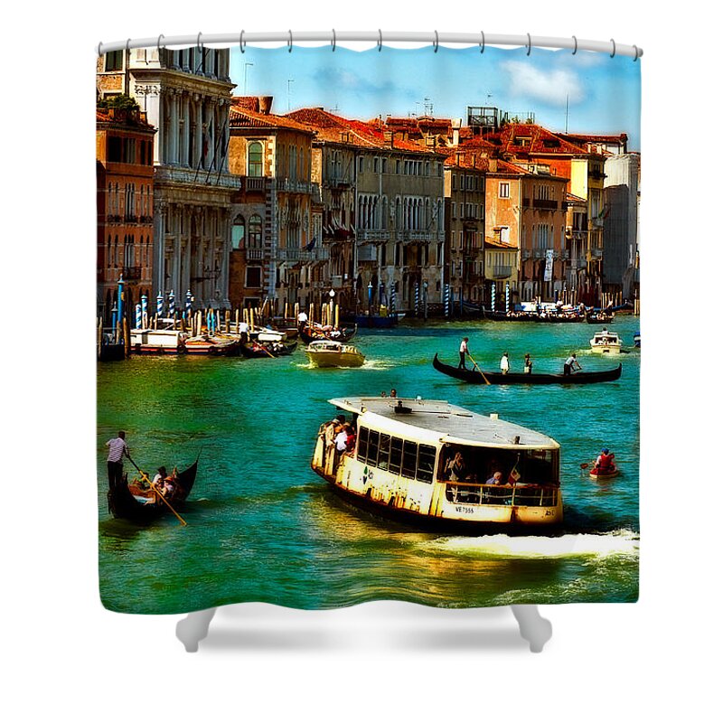 Grand Canal Shower Curtain featuring the photograph Grand Canal Daytime by Harry Spitz