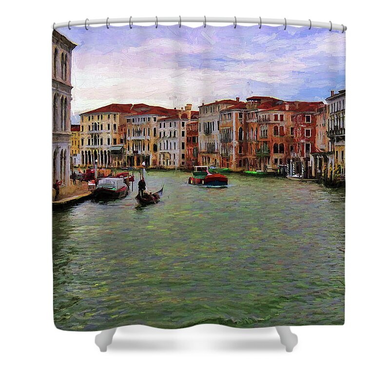 Italy Shower Curtain featuring the photograph Grand Canal, Venice, Italy by Helaine Cummins