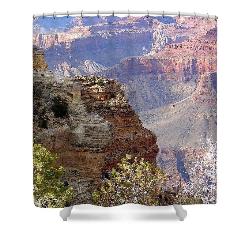 Grand Canyon Shower Curtain featuring the photograph Grand Canyon Cliffs by Carolyn Jacob