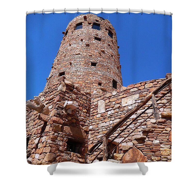 Grand Canyon Shower Curtain featuring the photograph Grand Canyon Tower by Sharon Williams Eng