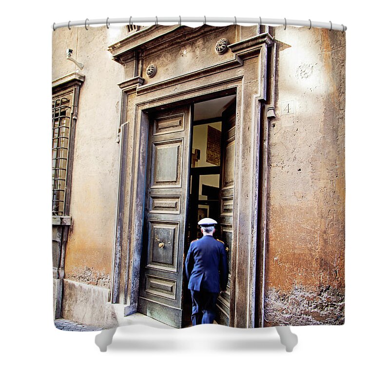 Rome Shower Curtain featuring the photograph Grand Entrance - Rome, Italy by Melanie Alexandra Price