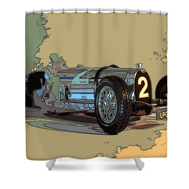 Racer Shower Curtain featuring the photograph Grand Prix Racer by James Rentz
