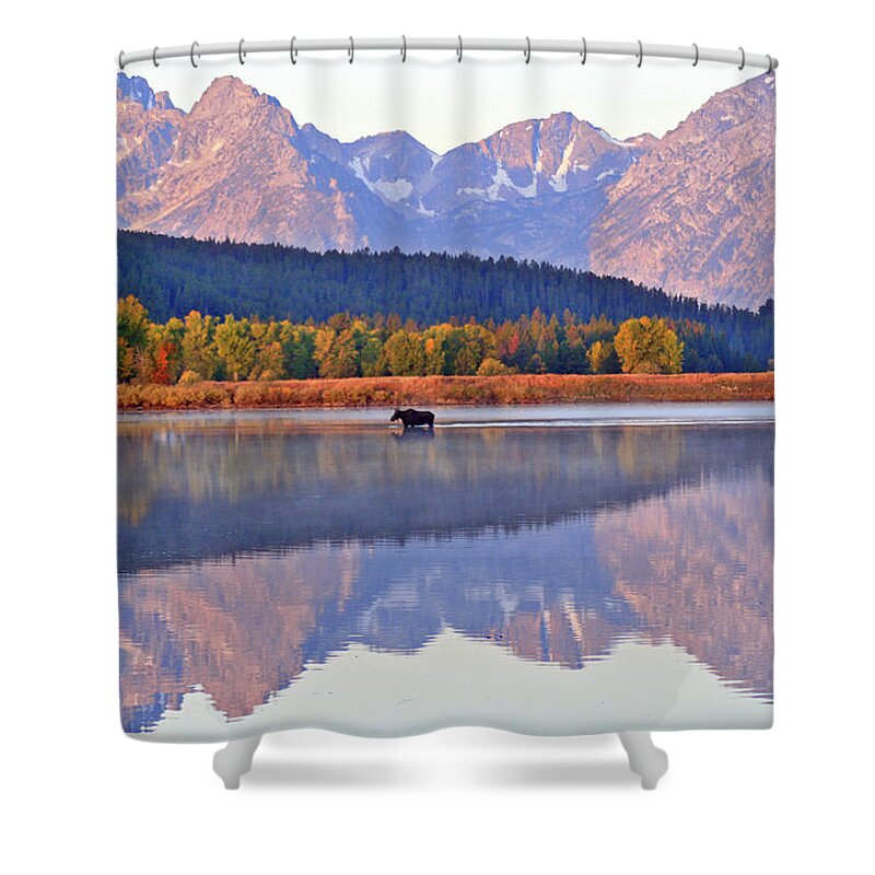 Mountain Shower Curtain featuring the photograph Grand Reflections by Scott Mahon