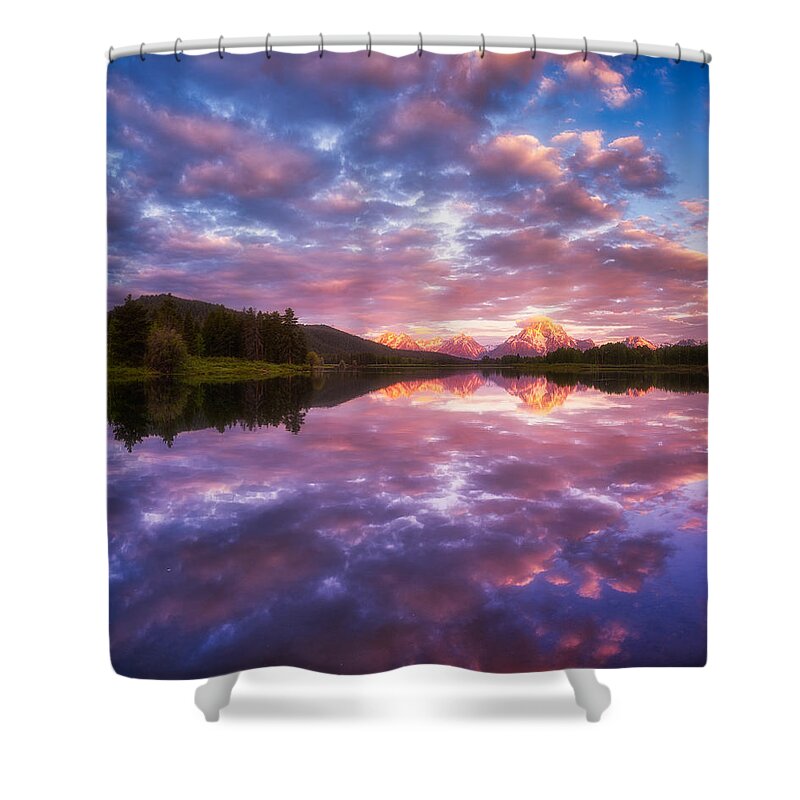 Tetons Shower Curtain featuring the photograph Grand Sunrise by Darren White