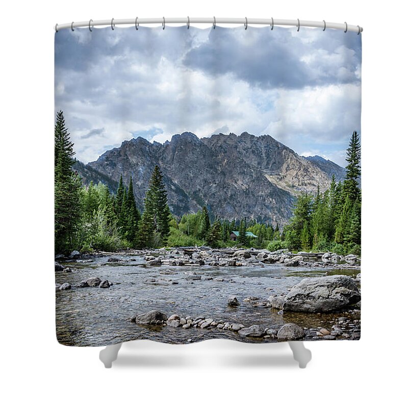 Landscape Shower Curtain featuring the photograph Grand Teton by Jaime Mercado