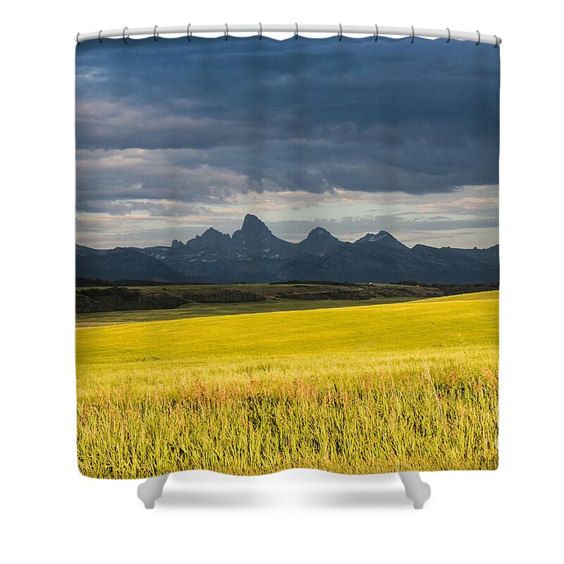 Ashton Shower Curtain featuring the photograph Grand Tetons, Ashton Idaho by Bret Barton