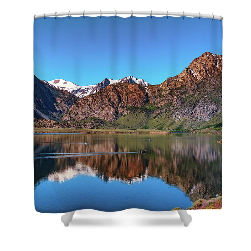 Lake Shower Curtain featuring the photograph Grant Lake Serenity June 2017 by Janis Knight