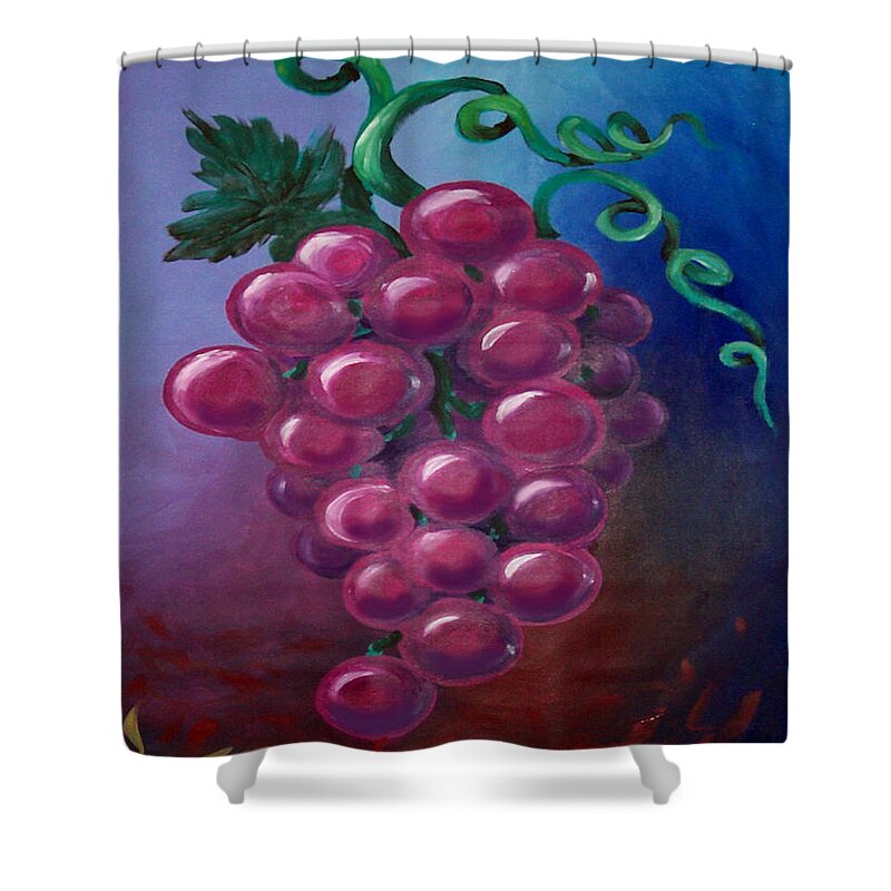 Grape Shower Curtain featuring the painting Grapes by Kevin Middleton