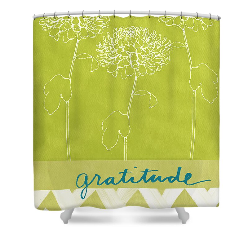 Flower Shower Curtain featuring the painting Gratitude by Linda Woods
