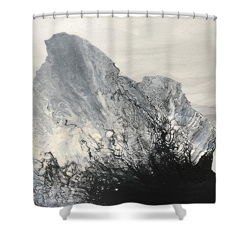 Abstract Shower Curtain featuring the painting Gratitude by Soraya Silvestri