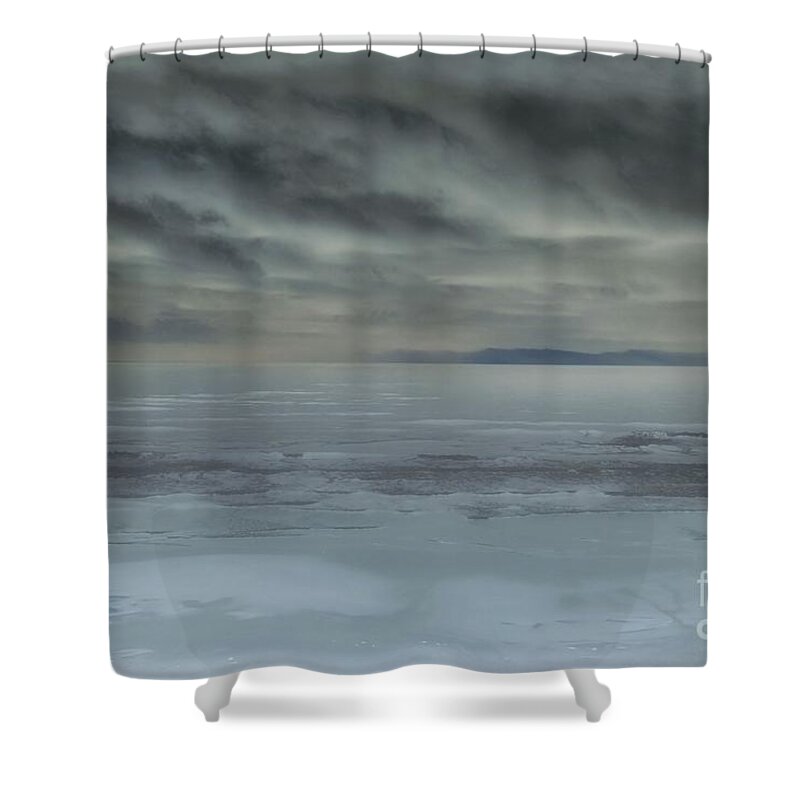 Water Shower Curtain featuring the photograph Gray Day by Lauren Leigh Hunter Fine Art Photography
