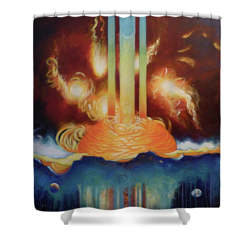  Shower Curtain featuring the painting Great Nature by Deborah Ann Good