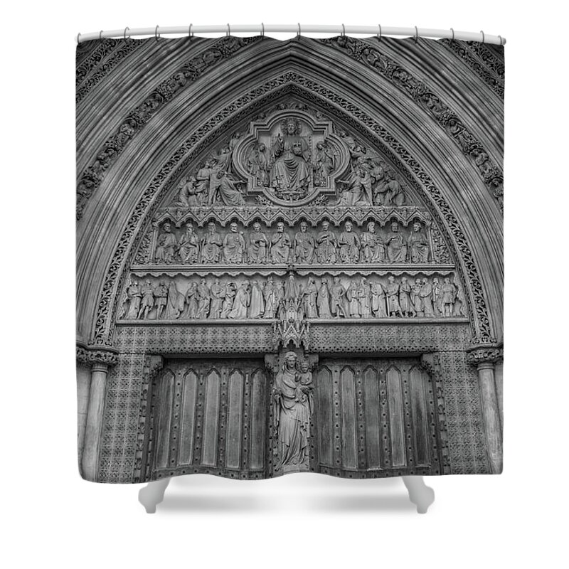 Great North Door Shower Curtain featuring the photograph Great North Door by David Rucker