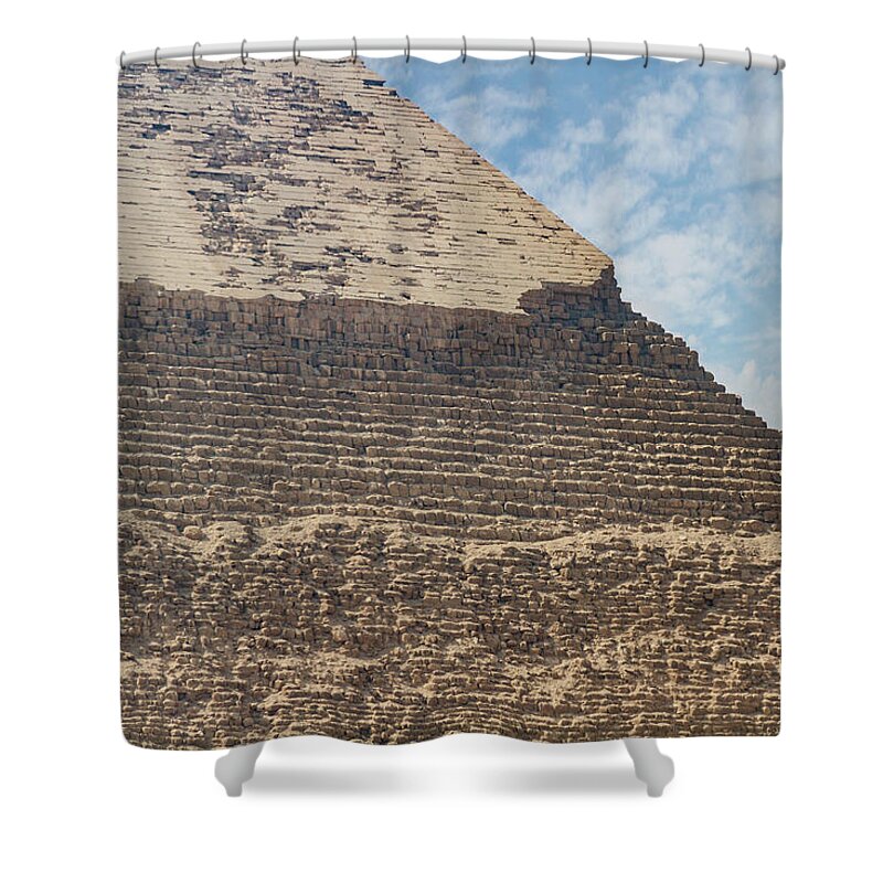 Egypt Shower Curtain featuring the photograph Great Pyramid of Giza by Silvia Bruno