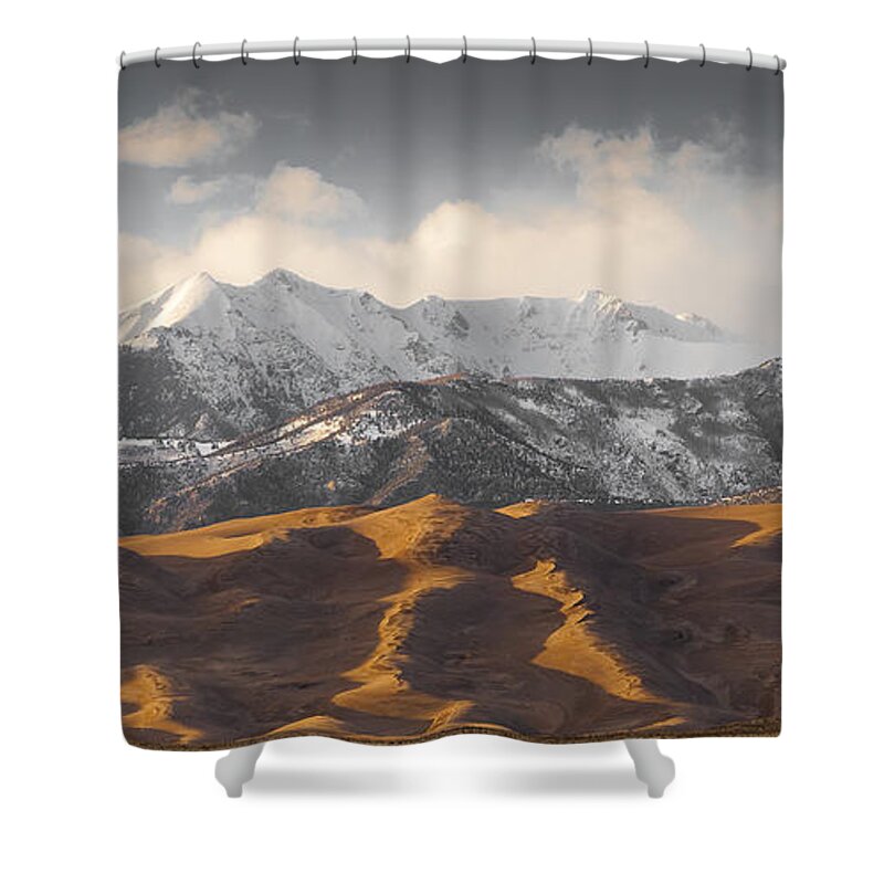 Colorado Shower Curtain featuring the photograph Great Sand Dunes by Gary Lengyel