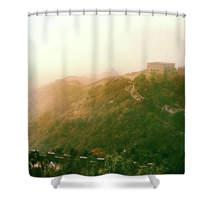 Great Wall Shower Curtain featuring the photograph Great Wall of China Beijing by Samantha Lai