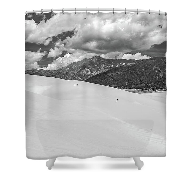 Colorado Shower Curtain featuring the photograph Great_Sand_Dunes_NP13bw by Kent Nancollas