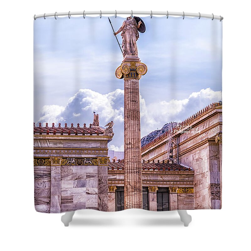 Athens Shower Curtain featuring the photograph Greek God by Linda Constant