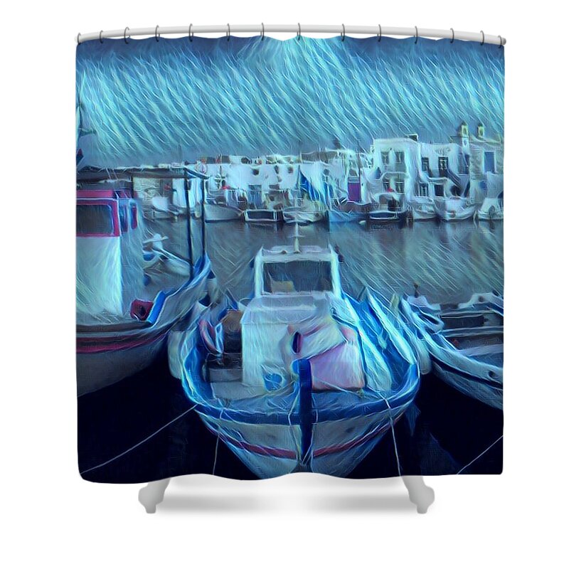 Colette Shower Curtain featuring the photograph Greek Island House by Colette V Hera Guggenheim