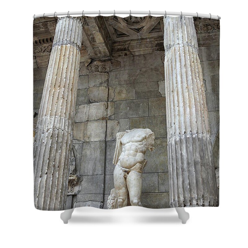Ancient Shower Curtain featuring the photograph Greek statue by Patricia Hofmeester