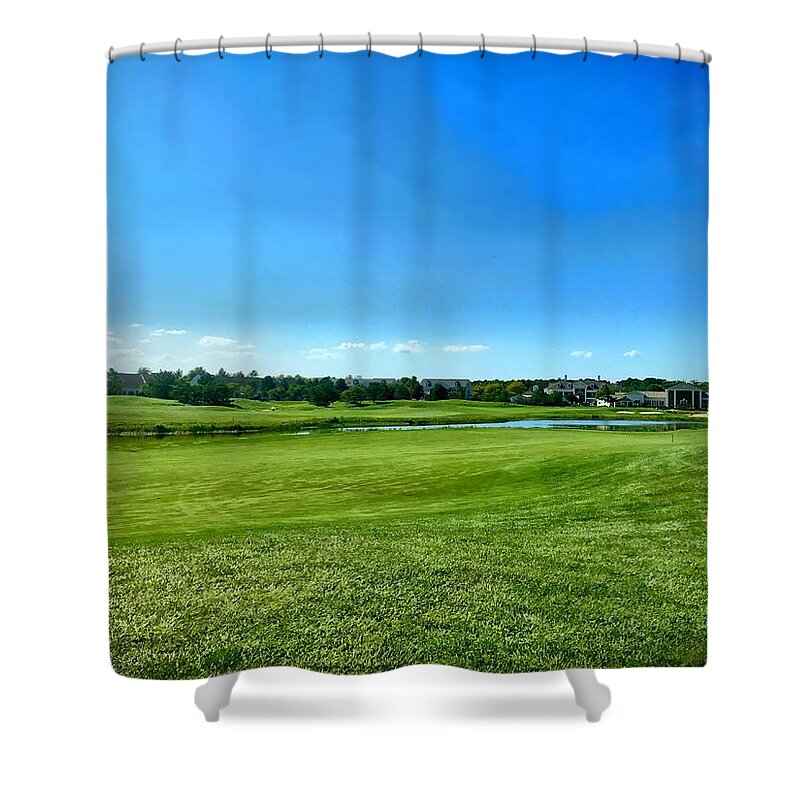Landscape Shower Curtain featuring the photograph Green Acres 2018 by Chris Montcalmo