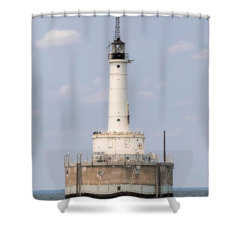 Green Bay Lighthouse Shower Curtain featuring the photograph Green Bay Harbor Entrance Lighthouse by Nikki Vig